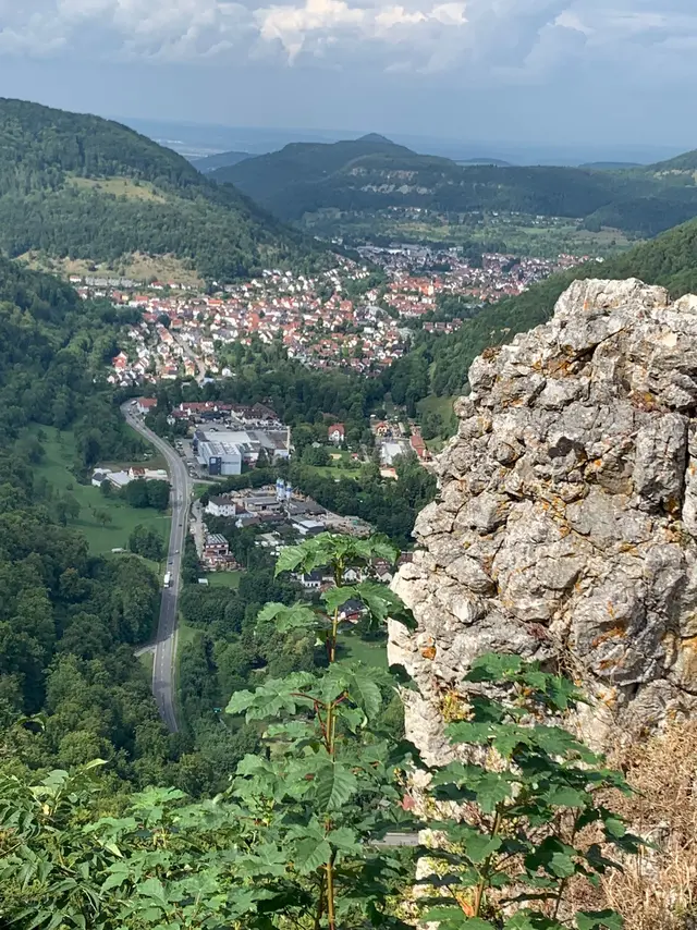 Blick vom Schloss ins Tal