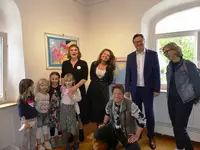 Anita Wohlfahrth, Diana Lukas, Lukas Müller, Bürgermeister Henrik Wengert, Dagmar Eckert
